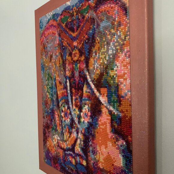 NEW Elephant Dimaond Art on 12 x 16" Stretched Canvas - Picture 4 of 9